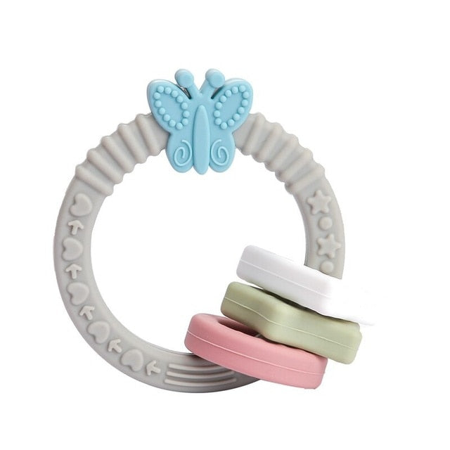 Baby Teether Silicone Bracelet BPA Free Cute Animal Silicone Pendant Wood Ring Teething Rattle - The Well Being The Well Being 11 Ludovick-TMB Baby Teether Silicone Bracelet BPA Free Cute Animal Silicone Pendant Wood Ring Teething Rattle