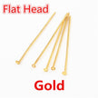 Flat Head/Ball Head/Eye Head Pins Metal Headpins For Jewelry Findings Making DIY Supplies - The Well Being The Well Being Flat-Gold / 50mm Ludovick-TMB Flat Head/Ball Head/Eye Head Pins Metal Headpins For Jewelry Findings Making DIY Supplies