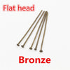 Flat Head/Ball Head/Eye Head Pins Metal Headpins For Jewelry Findings Making DIY Supplies - The Well Being The Well Being Flat-Bronze / 50mm Ludovick-TMB Flat Head/Ball Head/Eye Head Pins Metal Headpins For Jewelry Findings Making DIY Supplies