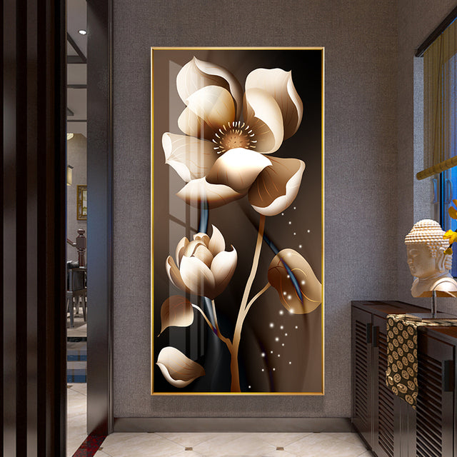 Black Golden Rose Flower Butterfly Abstract Poster Nordic Art Plant Canvas Painting - The Well Being The Well Being 60x120cm No Frame / 5 Ludovick-TMB Black Golden Rose Flower Butterfly Abstract Poster Nordic Art Plant Canvas Painting