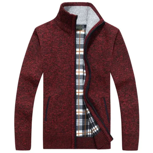 Cardigan Sweaters Man Casual Knitwear Sweater coat male clothe - The Well Being The Well Being 601 wine red / M (50-58KG) Ludovick-TMB Cardigan Sweaters Man Casual Knitwear Sweater coat male clothe