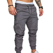 Casual Drawstring Cargo Pants for Men with Pockets and Ankle Ties - The Well Being The Well Being XXXL / Light Gray Ludovick-TMB Casual Drawstring Cargo Pants for Men with Pockets and Ankle Ties