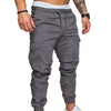 Casual Drawstring Cargo Pants for Men with Pockets and Ankle Ties - The Well Being The Well Being XXXL / Light Gray Ludovick-TMB Casual Drawstring Cargo Pants for Men with Pockets and Ankle Ties