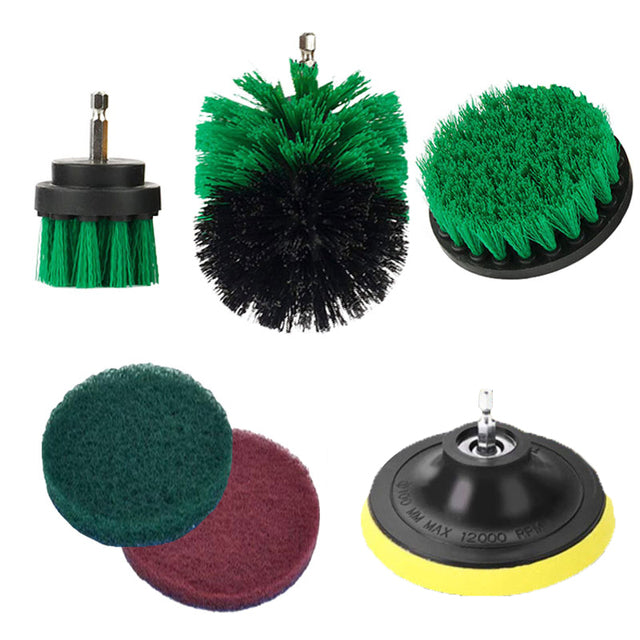 Electric Drill Cleaning Brush Head Kit All Purpose Power Kitchen Scrubber Bathroom Tub Carpet Glass Car Tires Round Nylon Brush - The Well Being The Well Being Green 6Pcs Ludovick-TMB Electric Drill Cleaning Brush Head Kit All Purpose Power Kitchen Scrubber Bathroom Tub Carpet Glass Car Tires Round Nylon Brush