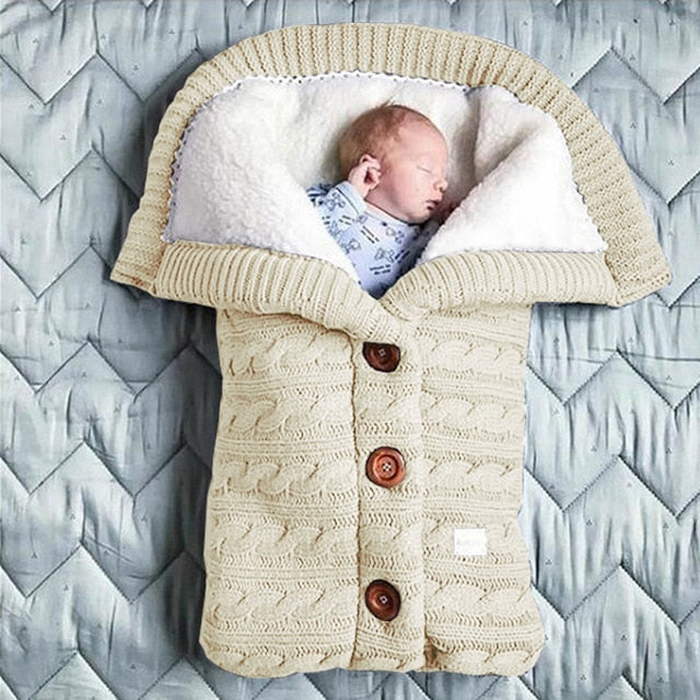 Winter Baby Boys Girls Blanket Envelope Thicken Polar Fleece Infant Swaddle Sleeping Bag - The Well Being The Well Being The Well Being Winter Baby Boys Girls Blanket Envelope Thicken Polar Fleece Infant Swaddle Sleeping Bag