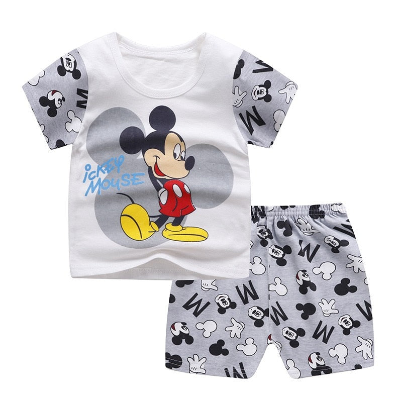 Brand Designer Cartoon Clothing Baby Boy Summer Clothes T-shirt+shorts Baby Girl Casual Clothing Sets - The Well Being The Well Being The Well Being Brand Designer Cartoon Clothing Baby Boy Summer Clothes T-shirt+shorts Baby Girl Casual Clothing Sets