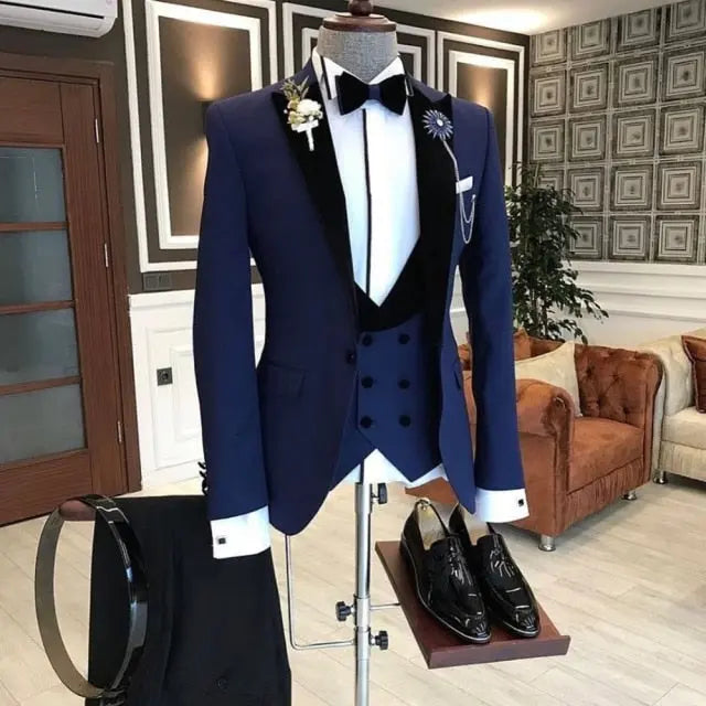 High Quality Black Brown Wedding Costume Homme Groom Bridegroom Wear Men Suits Tuxedos Blazer Slim Fit Terno Masculino 3 Pieces - The Well Being The Well Being as picture 3 / L(EU 50) Ludovick-TMB High Quality Black Brown Wedding Costume Homme Groom Bridegroom Wear Men Suits Tuxedos Blazer Slim Fit Terno Masculino 3 Pieces