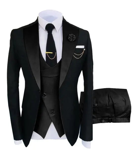 High Quality Black Brown Wedding Costume Homme Groom Bridegroom Wear Men Suits Tuxedos Blazer Slim Fit Terno Masculino 3 Pieces - The Well Being The Well Being as picture 7 / L(EU 50) Ludovick-TMB High Quality Black Brown Wedding Costume Homme Groom Bridegroom Wear Men Suits Tuxedos Blazer Slim Fit Terno Masculino 3 Pieces