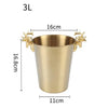 Ice Barrel Silver Gold gold European style champagne barrel deer head ice bucket - The Well Being The Well Being Gold 3L Ludovick-TMB Ice Barrel Silver Gold gold European style champagne barrel deer head ice bucket