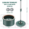 Spin Adjustable Round Mop with Clean Bucket - The Well Being The Well Being dark-green / China Ludovick-TMB Spin Adjustable Round Mop with Clean Bucket