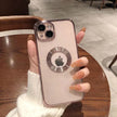 i-Phone Transparent Plating Logo Hole Case - The Well Being The Well Being For iPhone 8 Plus / Pink Ludovick-TMB i-Phone Transparent Plating Logo Hole Case