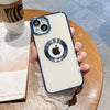 i-Phone Transparent Plating Logo Hole Case - The Well Being The Well Being For iPhone 8 Plus / Blue Ludovick-TMB i-Phone Transparent Plating Logo Hole Case