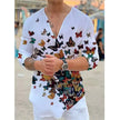 Men Shirts Spring Summer Vintage Printed Long-sleeved Thin Button Imitation Linen Loose Shirt For Men Large Size Casual Clothes - The Well Being The Well Being Ludovick-TMB Men Shirts Spring Summer Vintage Printed Long-sleeved Thin Button Imitation Linen Loose Shirt For Men Large Size Casual Clothes