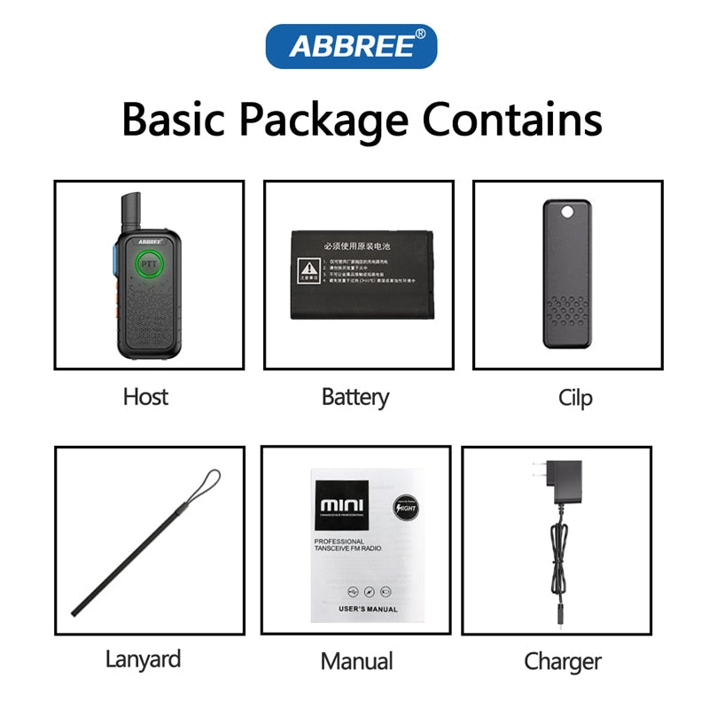 Mini Walkie Talkie ABBREE AR-M3 UHF Long Range Dual PPT USB Charging Portable Communicator Two way Radio - The Well Being The Well Being Ludovick-TMB Mini Walkie Talkie ABBREE AR-M3 UHF Long Range Dual PPT USB Charging Portable Communicator Two way Radio