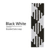 Nylon Braided Solo Loop fabric Strap - The Well Being The Well Being 22 Z Black White / 38MM or 40MM or 41MM / S Ludovick-TMB Nylon Braided Solo Loop fabric Strap