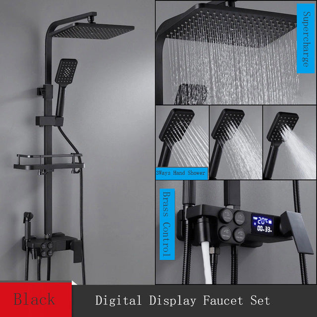 Thermostatic Digital Display Shower - The Well Being The Well Being Digital Display-B / UK Ludovick-TMB Thermostatic Digital Display Shower