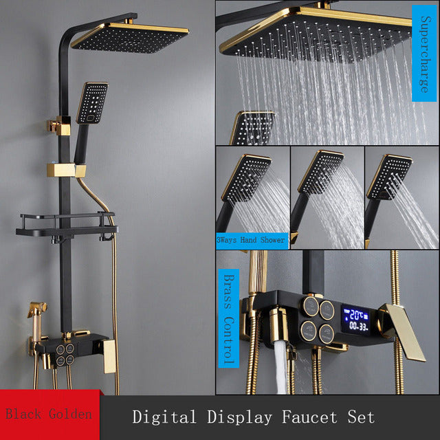 Thermostatic Digital Display Shower - The Well Being The Well Being Digital Display-D / UK Ludovick-TMB Thermostatic Digital Display Shower