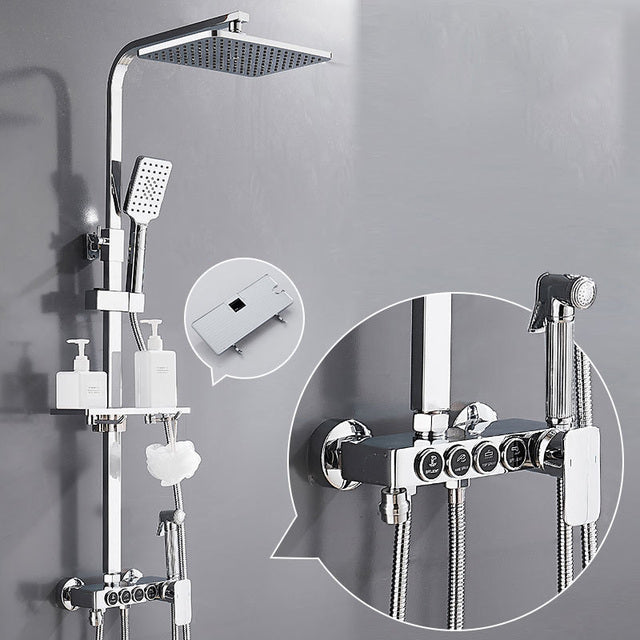 Thermostatic Digital Display Shower - The Well Being The Well Being 4Ways Chrome / UK Ludovick-TMB Thermostatic Digital Display Shower