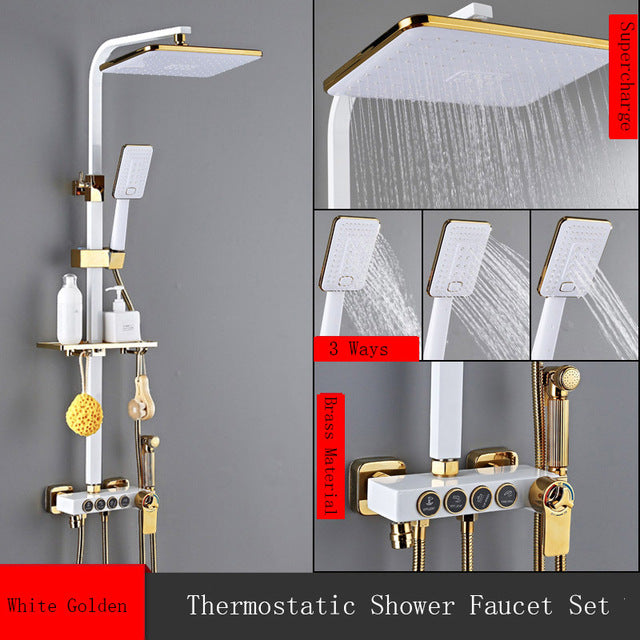 Thermostatic Digital Display Shower - The Well Being The Well Being Thermostatic-WG / UK Ludovick-TMB Thermostatic Digital Display Shower