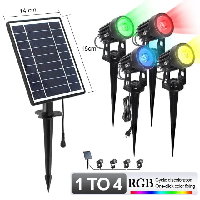 Outdoor Solar Landscape Light LED IP65 Waterproof Solar Lamp Automatic On/Off Solar Wall Light Garden Patio Lawn Lamp - The Well Being The Well Being 1 TO 4-RGB / China Ludovick-TMB Outdoor Solar Landscape Light LED IP65 Waterproof Solar Lamp Automatic On/Off Solar Wall Light Garden Patio Lawn Lamp