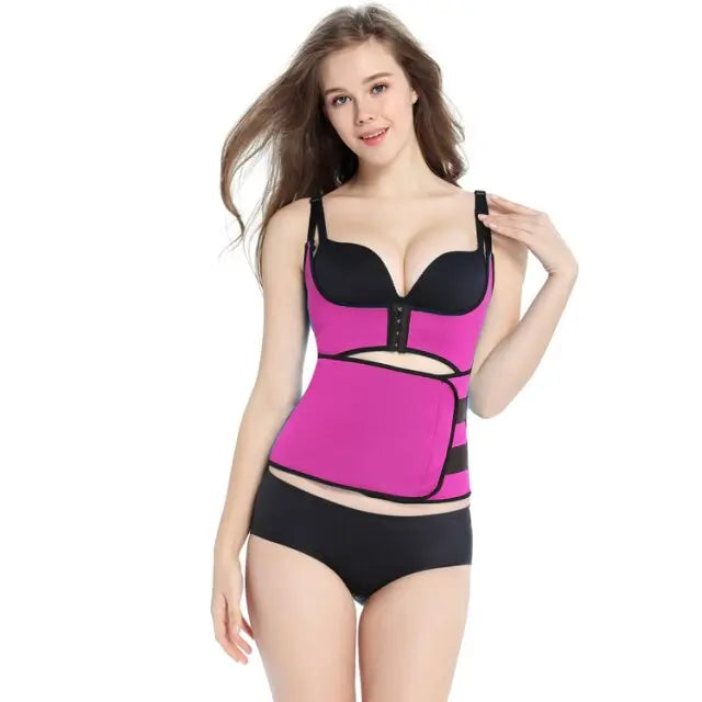Postpartum Belt Waist Slimming Corset Maternity Double Control Waist Trainer Hot Sauna Shapewear Modeling Strap Underwear Women - The Well Being The Well Being S021 Cami Fuchsia / L Ludovick-TMB Postpartum Belt Waist Slimming Corset Maternity Double Control Waist Trainer Hot Sauna Shapewear Modeling Strap Underwear Women