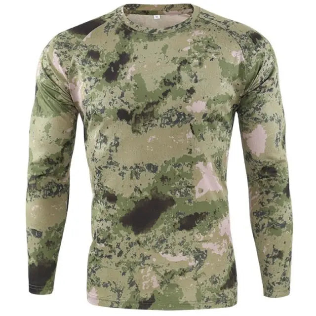 Quick-drying Camouflage T-shirts Breathable Long-sleeved Military Clothes - The Well Being The Well Being ruins green / S Ludovick-TMB Quick-drying Camouflage T-shirts Breathable Long-sleeved Military Clothes