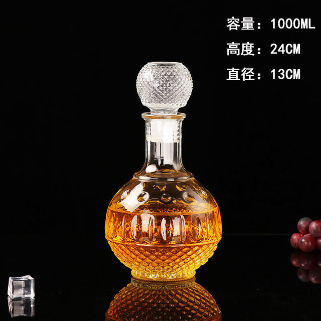 Red Wine Bottle Lead-free Transparent Glass Wine Decanter Whiskey Decanter - The Well Being The Well Being 02 1L Empty bottle Ludovick-TMB Red Wine Bottle Lead-free Transparent Glass Wine Decanter Whiskey Decanter