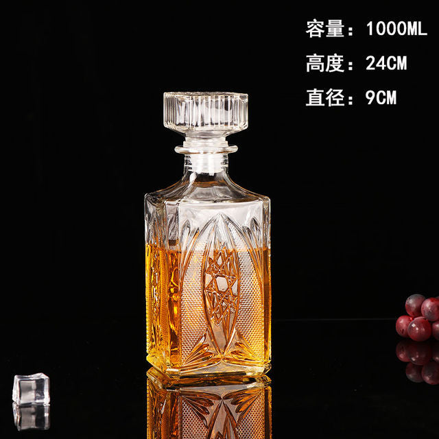 Red Wine Bottle Lead-free Transparent Glass Wine Decanter Whiskey Decanter - The Well Being The Well Being 05 1L Empty bottle Ludovick-TMB Red Wine Bottle Lead-free Transparent Glass Wine Decanter Whiskey Decanter