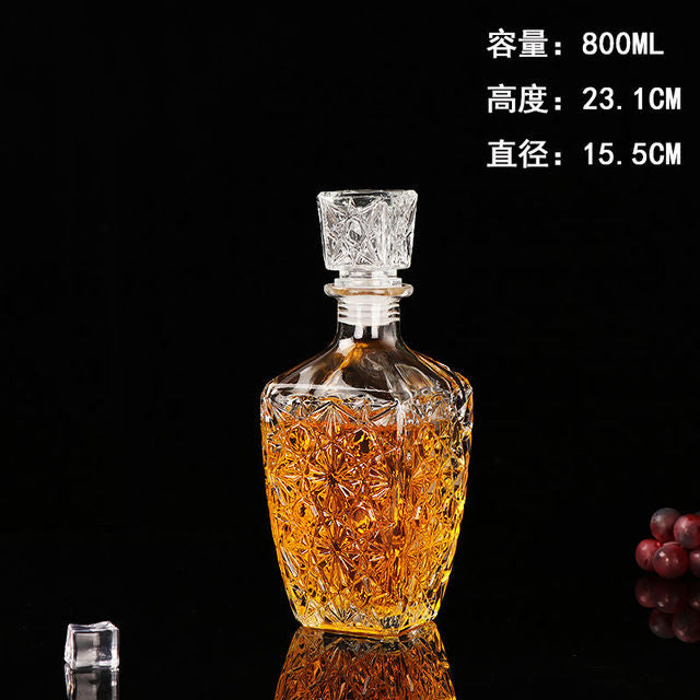 Red Wine Bottle Lead-free Transparent Glass Wine Decanter Whiskey Decanter - The Well Being The Well Being 12 800ML Empty bottl Ludovick-TMB Red Wine Bottle Lead-free Transparent Glass Wine Decanter Whiskey Decanter