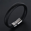 Trendy Genuine Leather Bracelets Men Stainless Steel Multilayer Braided Rope Bracelets - The Well Being The Well Being H22204 / SPAIN Ludovick-TMB Trendy Genuine Leather Bracelets Men Stainless Steel Multilayer Braided Rope Bracelets