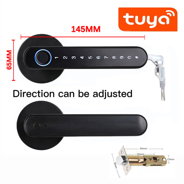 Fingerprint Smart Door Lock Password Electronic Digital Lock Keyless Entry Door Knobs lock - The Well Being The Well Being Ludovick-TMB Fingerprint Smart Door Lock Password Electronic Digital Lock Keyless Entry Door Knobs lock