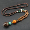 Handmade Necklace Nepal Buddhist Mala Wood Beads Pendant - The Well Being The Well Being 10 Ludovick-TMB Handmade Necklace Nepal Buddhist Mala Wood Beads Pendant