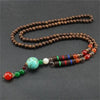 Handmade Necklace Nepal Buddhist Mala Wood Beads Pendant - The Well Being The Well Being 13 Ludovick-TMB Handmade Necklace Nepal Buddhist Mala Wood Beads Pendant