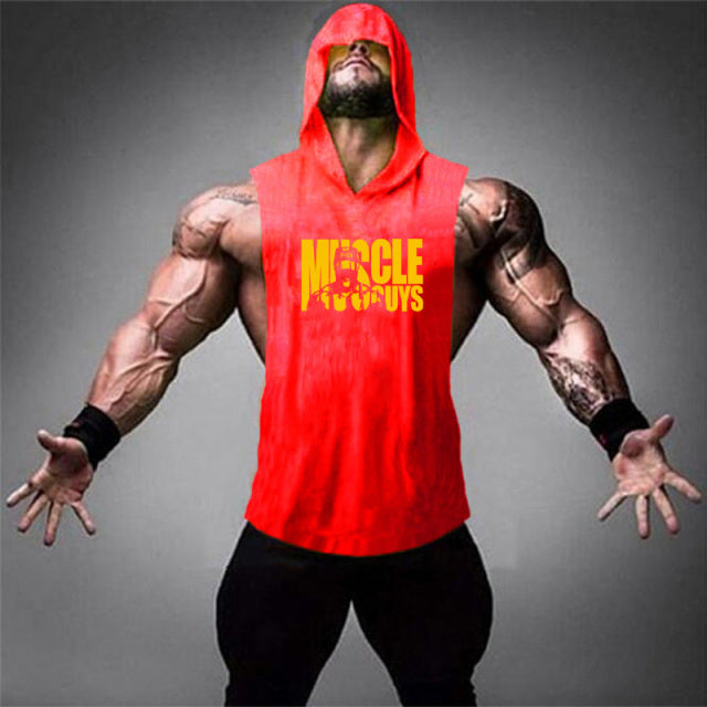 Fitness Stringer Hoodies Muscle Shirt Bodybuilding Clothing Gym Tank Top Mens Sporting Sleeveless shirts - The Well Being The Well Being Red / M Ludovick-TMB Fitness Stringer Hoodies Muscle Shirt Bodybuilding Clothing Gym Tank Top Mens Sporting Sleeveless shirts