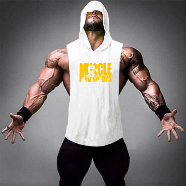 Fitness Stringer Hoodies Muscle Shirt Bodybuilding Clothing Gym Tank Top Mens Sporting Sleeveless shirts - The Well Being The Well Being white / M Ludovick-TMB Fitness Stringer Hoodies Muscle Shirt Bodybuilding Clothing Gym Tank Top Mens Sporting Sleeveless shirts