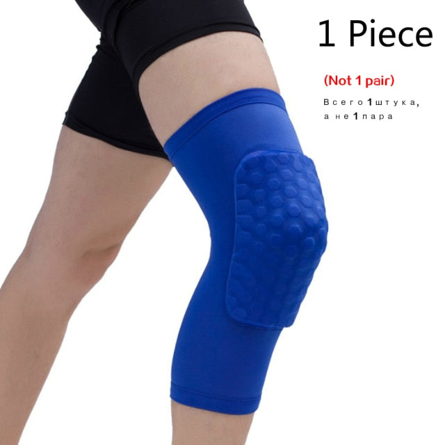 Protective Basketball Knee Pads with Honeycomb Foam Compression for Fitness and Performance - The Well Being The Well Being 1PC Short Knee Blue / S Ludovick-TMB Protective Basketball Knee Pads with Honeycomb Foam Compression for Fitness and Performance