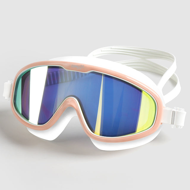 Anti-fog Swimming Goggles Whole Shaped Lens UV Protection - The Well Being The Well Being Mirror Pink Gold / UK Ludovick-TMB Anti-fog Swimming Goggles Whole Shaped Lens UV Protection