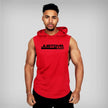 Bodybuilding Hooded Sleeveless Shirt Fitness Mens Tank Top Muscle Vest Cotton Gym Tank Top Sportswear - The Well Being The Well Being red / XXL Ludovick-TMB Bodybuilding Hooded Sleeveless Shirt Fitness Mens Tank Top Muscle Vest Cotton Gym Tank Top Sportswear