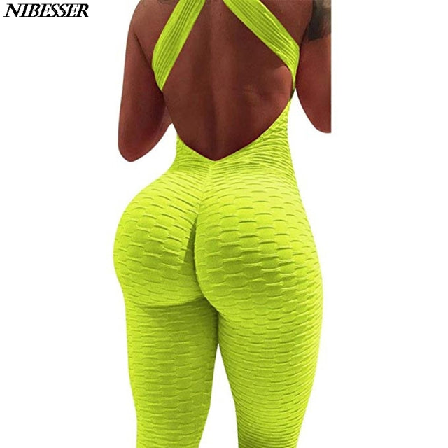 Slim Jumpsuit Fitness Tracksuit - The Well Being The Well Being yellow / XL / United States Ludovick-TMB Slim Jumpsuit Fitness Tracksuit