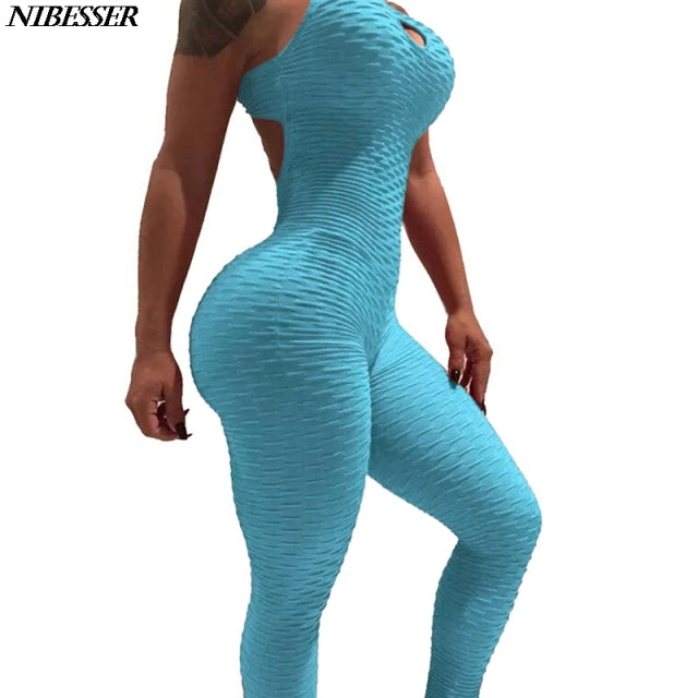 Slim Jumpsuit Fitness Tracksuit - The Well Being The Well Being blue / XL / United States Ludovick-TMB Slim Jumpsuit Fitness Tracksuit