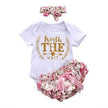 Baby Girl Daddy Princess Romper. Shorts Headwear Summer Outfit Girls Clothes - The Well Being The Well Being Silver / 18M Ludovick-TMB Baby Girl Daddy Princess Romper. Shorts Headwear Summer Outfit Girls Clothes