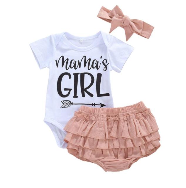 Baby Girl Daddy Princess Romper. Shorts Headwear Summer Outfit Girls Clothes - The Well Being The Well Being white / 3M Ludovick-TMB Baby Girl Daddy Princess Romper. Shorts Headwear Summer Outfit Girls Clothes