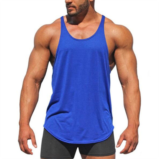 Cotton Sleeveless Shirt Casual Fashion Fitness Stringer Tank Top Men bodybuilding Clothing M-XXL - The Well Being The Well Being blue / XXL Ludovick-TMB Cotton Sleeveless Shirt Casual Fashion Fitness Stringer Tank Top Men bodybuilding Clothing M-XXL