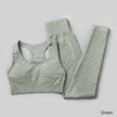 Seamless Yoga Set Workout Sportswear Gym Clothing Fitness High Waist Leggings Long Sleeve Crop Top Sports Suits - The Well Being The Well Being bra pants green / L / Russian Federation Ludovick-TMB Seamless Yoga Set Workout Sportswear Gym Clothing Fitness High Waist Leggings Long Sleeve Crop Top Sports Suits