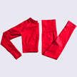 Energy Seamless Yoga Set Sport Outfit For Woman Gym Clothing Fitness Long Sleeve Crop Top High Waist Leggings Running Sportswear - The Well Being The Well Being 2pcs-Red / S Ludovick-TMB Energy Seamless Yoga Set Sport Outfit For Woman Gym Clothing Fitness Long Sleeve Crop Top High Waist Leggings Running Sportswear