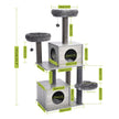 Multi-Level Cat Tree For Cats With Cozy Perches Stable Cat Climbing Frame Cat Scratch Board Toys - The Well Being The Well Being AMT0027GY / 180cm / Russian Federation Ludovick-TMB Multi-Level Cat Tree For Cats With Cozy Perches Stable Cat Climbing Frame Cat Scratch Board Toys