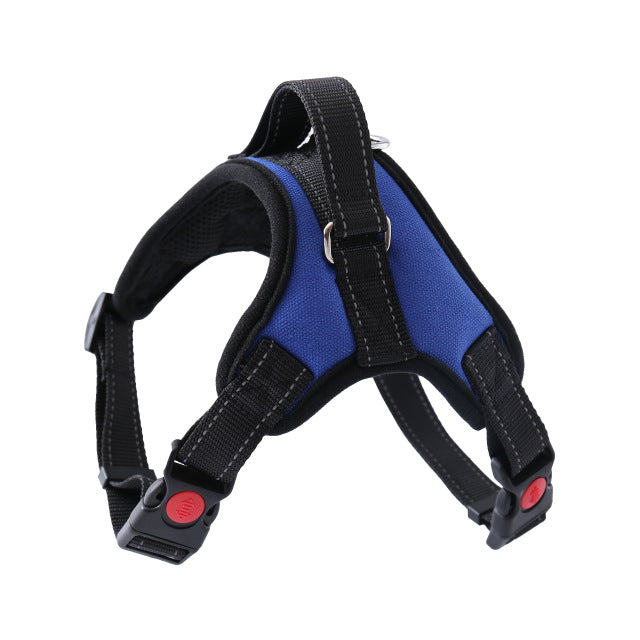 Dog and Cat Adjustable Harness with Leash Reflective and Breathable for Small and Large Dog Harness Vest Pet Supplies - The Well Being The Well Being Blue / XL Ludovick-TMB Dog and Cat Adjustable Harness with Leash Reflective and Breathable for Small and Large Dog Harness Vest Pet Supplies