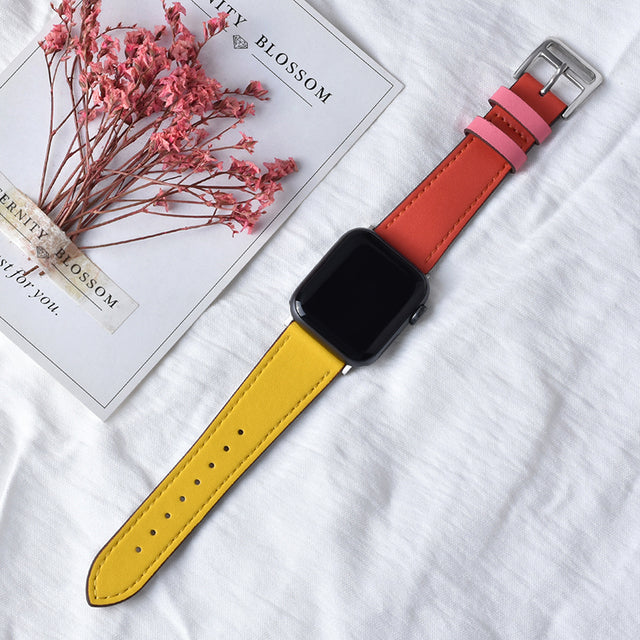 Apple Watch Strap band - The Well Being The Well Being Ambre Capucine / 42mm or 44mm or 45mm Ludovick-TMB Apple Watch Strap band