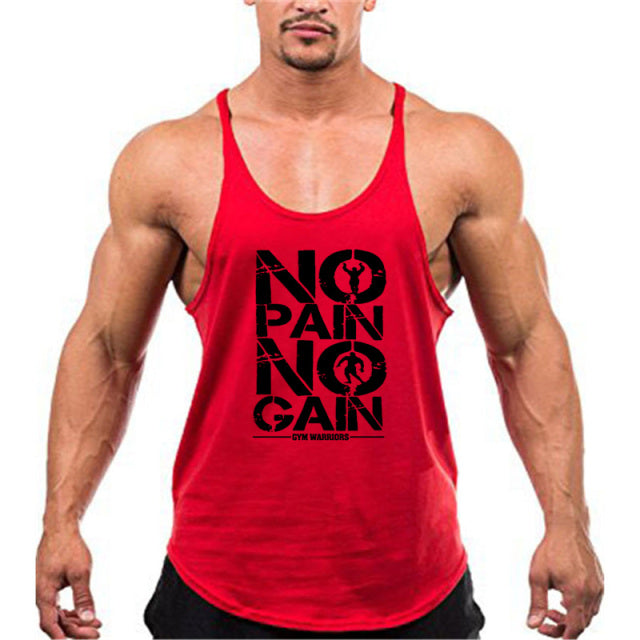 Y Back Gym Stringer Tank Top Men Cotton Clothing Bodybuilding Sleeveless Shirt Fitness Vest Muscle Singlets Workout Tank - The Well Being The Well Being red 175 / XXL Ludovick-TMB Y Back Gym Stringer Tank Top Men Cotton Clothing Bodybuilding Sleeveless Shirt Fitness Vest Muscle Singlets Workout Tank