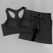 Seamless Yoga Set Workout Sportswear Gym Clothing Drawstring High Waist Leggings Fitness Sports Suits - The Well Being The Well Being BraShortsBlack 2 / M Ludovick-TMB Seamless Yoga Set Workout Sportswear Gym Clothing Drawstring High Waist Leggings Fitness Sports Suits